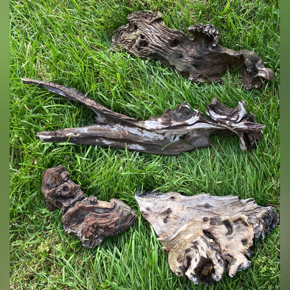 Natural Wood Decorum(4 Pieces)-Crafting, Outdoors, Live Pets, Aquarium/Terrarium
